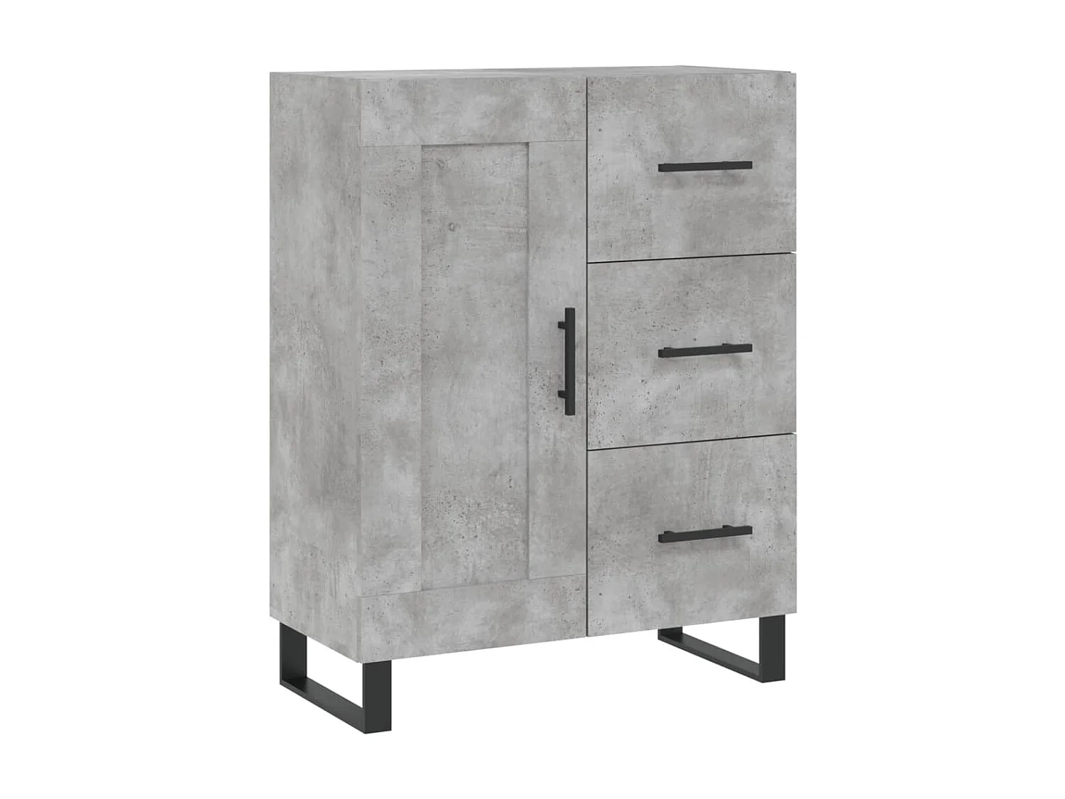 Buffet gris béton 69,5x34x90 cm bois d'ingénierie QWE88025