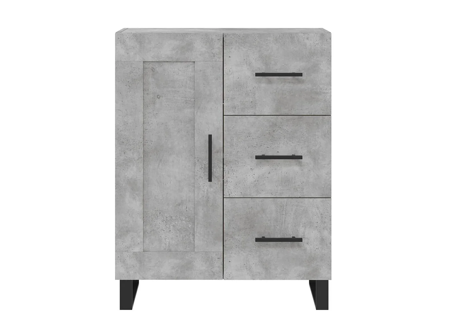 Buffet gris béton 69,5x34x90 cm bois d'ingénierie QWE88025