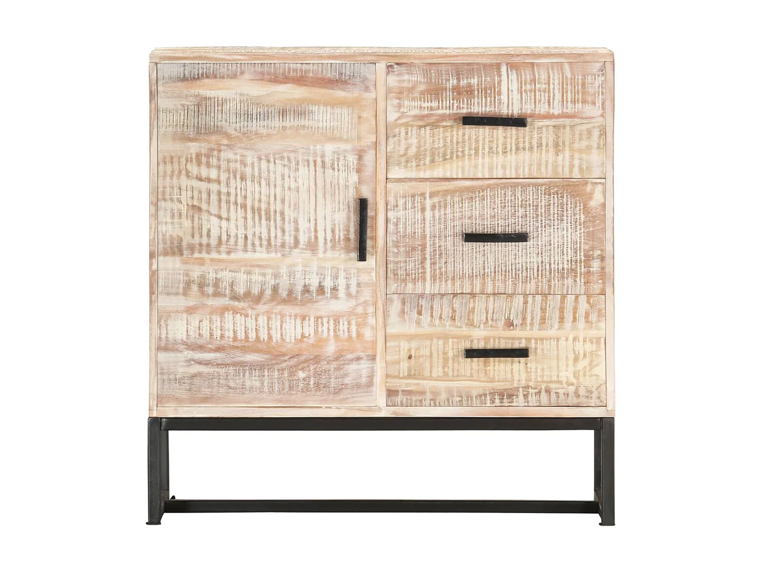 Buffet Blanc 73x30x75 cm Bois d'acacia massif EGER26000