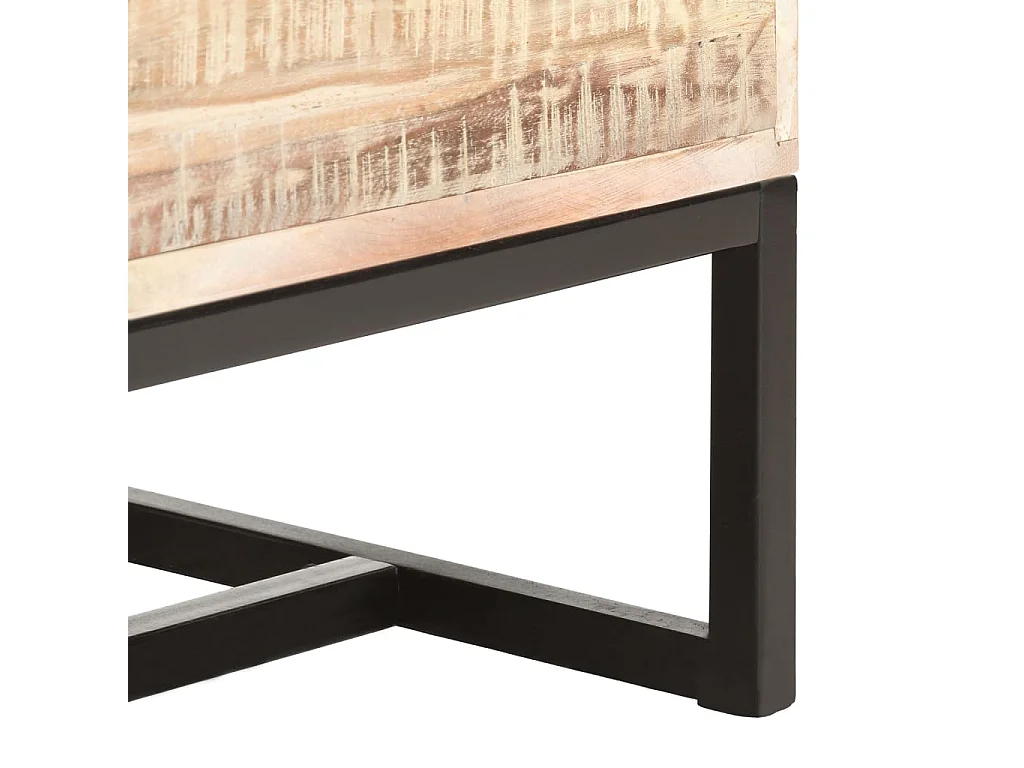 Buffet Blanc 73x30x75 cm Bois d'acacia massif EGER26000