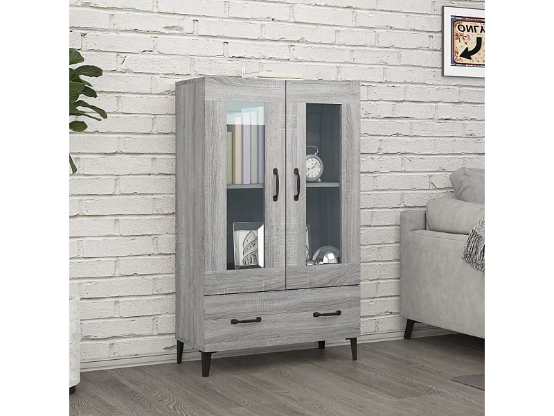 Highboard,Kommode Grau Sonoma 70x31x115 cm Holzwerkstoff -gkd651218