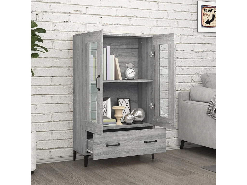 Buffet haut Sonoma gris 70x31x115 cm Bois d'ingénierie EGER14921