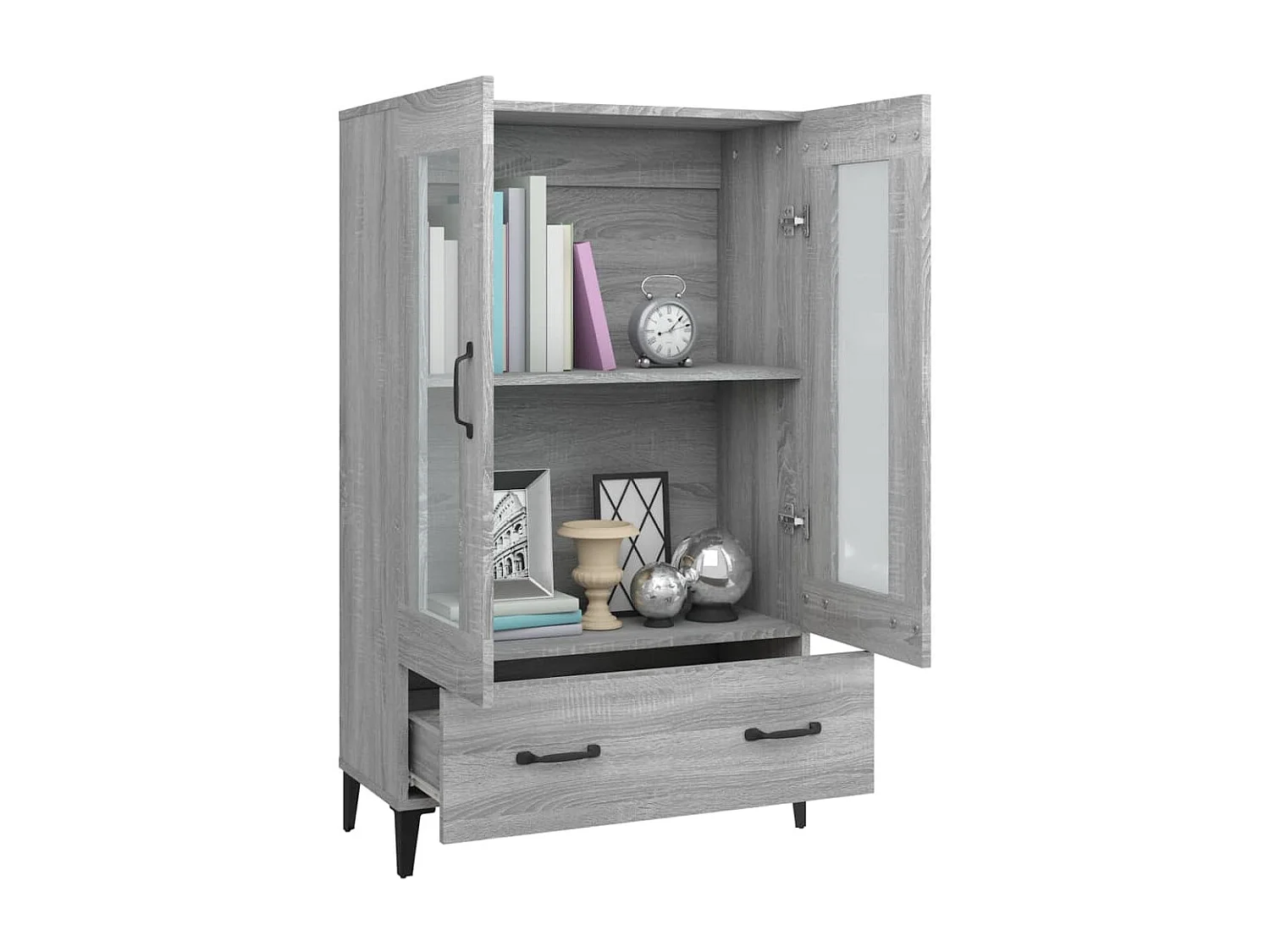 Buffet haut Sonoma gris 70x31x115 cm Bois d'ingénierie EGER14921