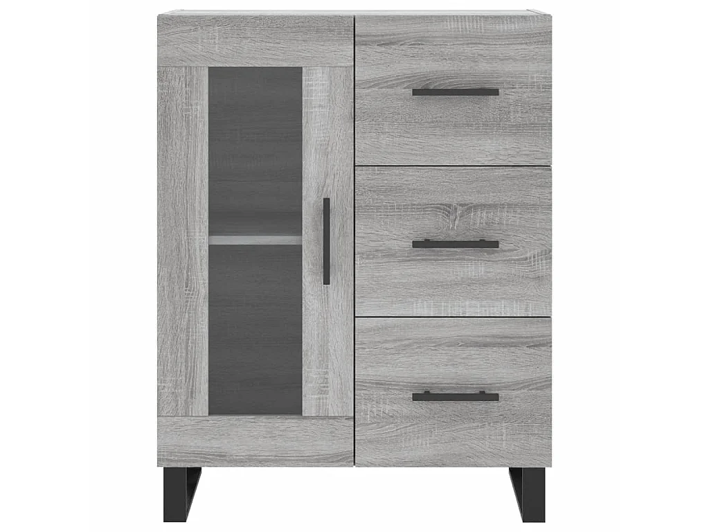 Dressoir 69,5x34x90 cm bewerkt hout grijs sonoma eikenkleurig NL772369