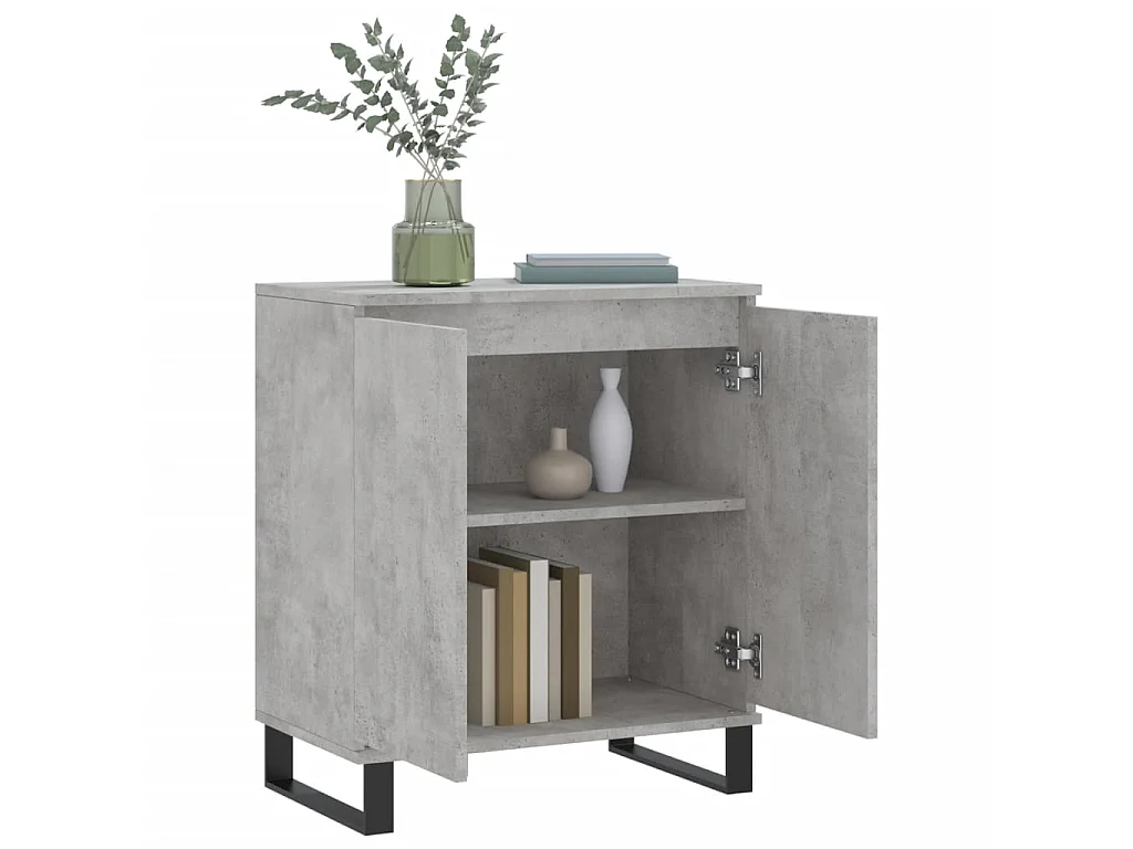 Dressoir 60x35x70 cm bewerkt hout betongrijs NL270251