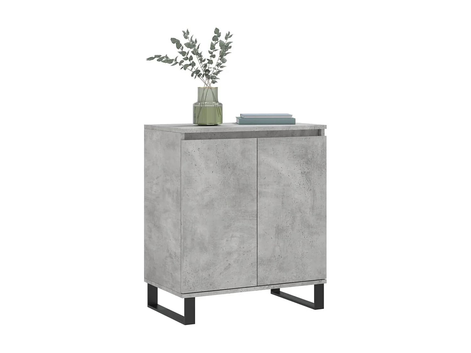 Buffet Gris béton 60x35x70 cm Bois d'ingénierie QWE26869