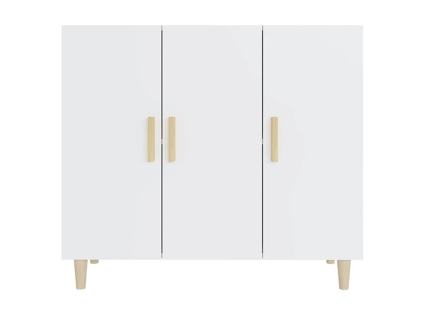 Aparador de madera de ingeniería blanco 90x34x80 cm ES69936