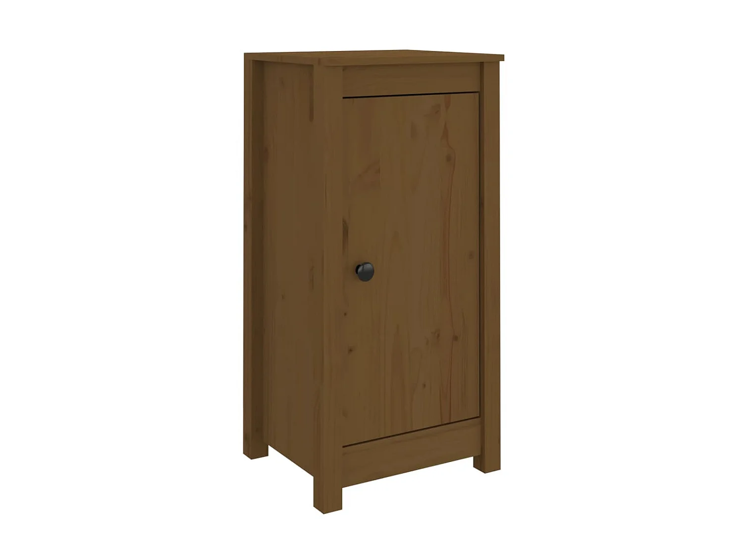 Aparador de madera maciza de pino marrón miel 40x35x80 cm ES87086