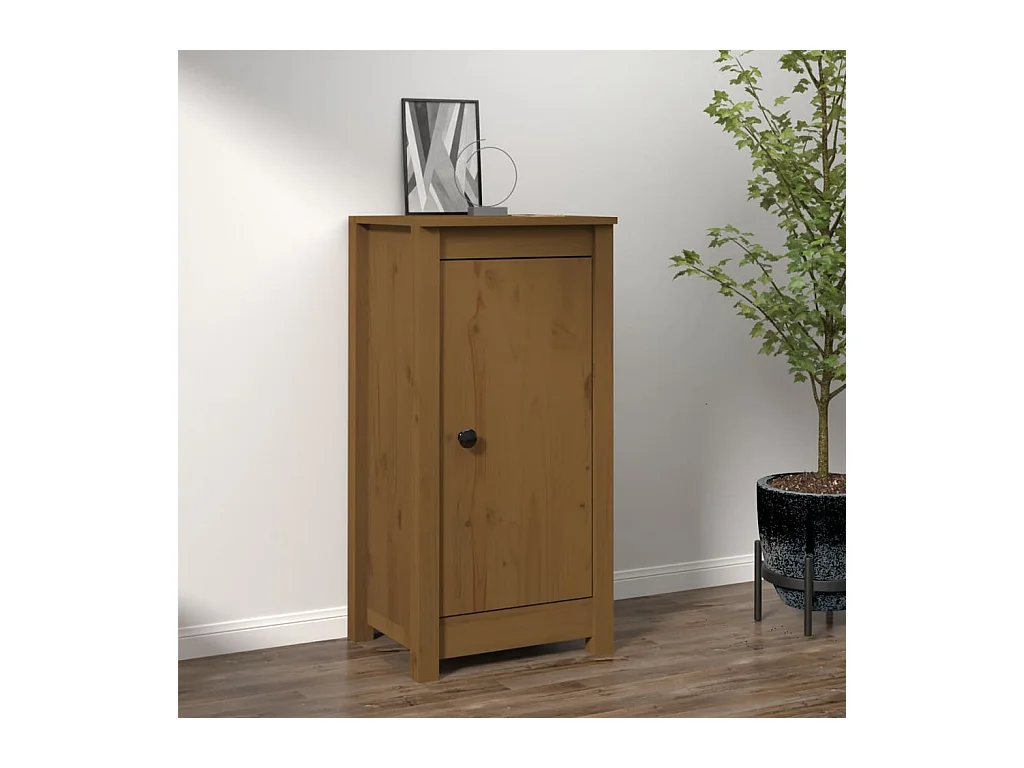Buffet Marron miel 40x35x80 cm Bois massif de pin QWE53933