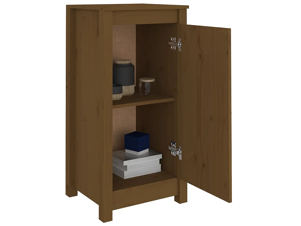 Dressoir 40x35x80 cm massief grenenhout honingbruin NL523824