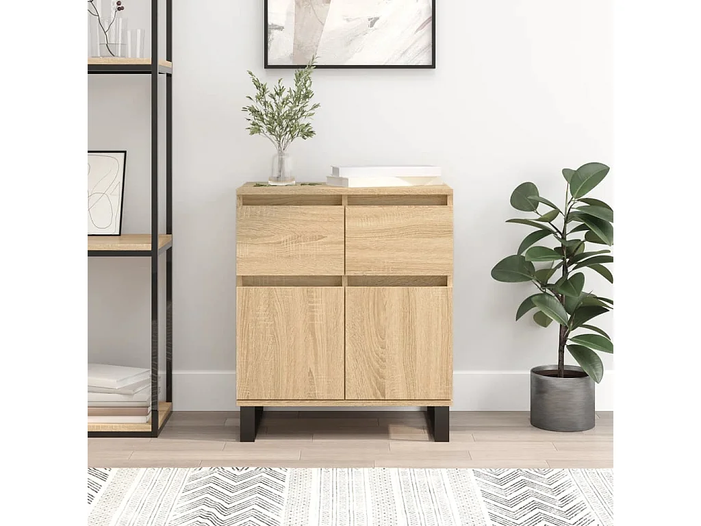 Buffet Chêne sonoma 60x35x70 cm Bois d'ingénierie QWE71098
