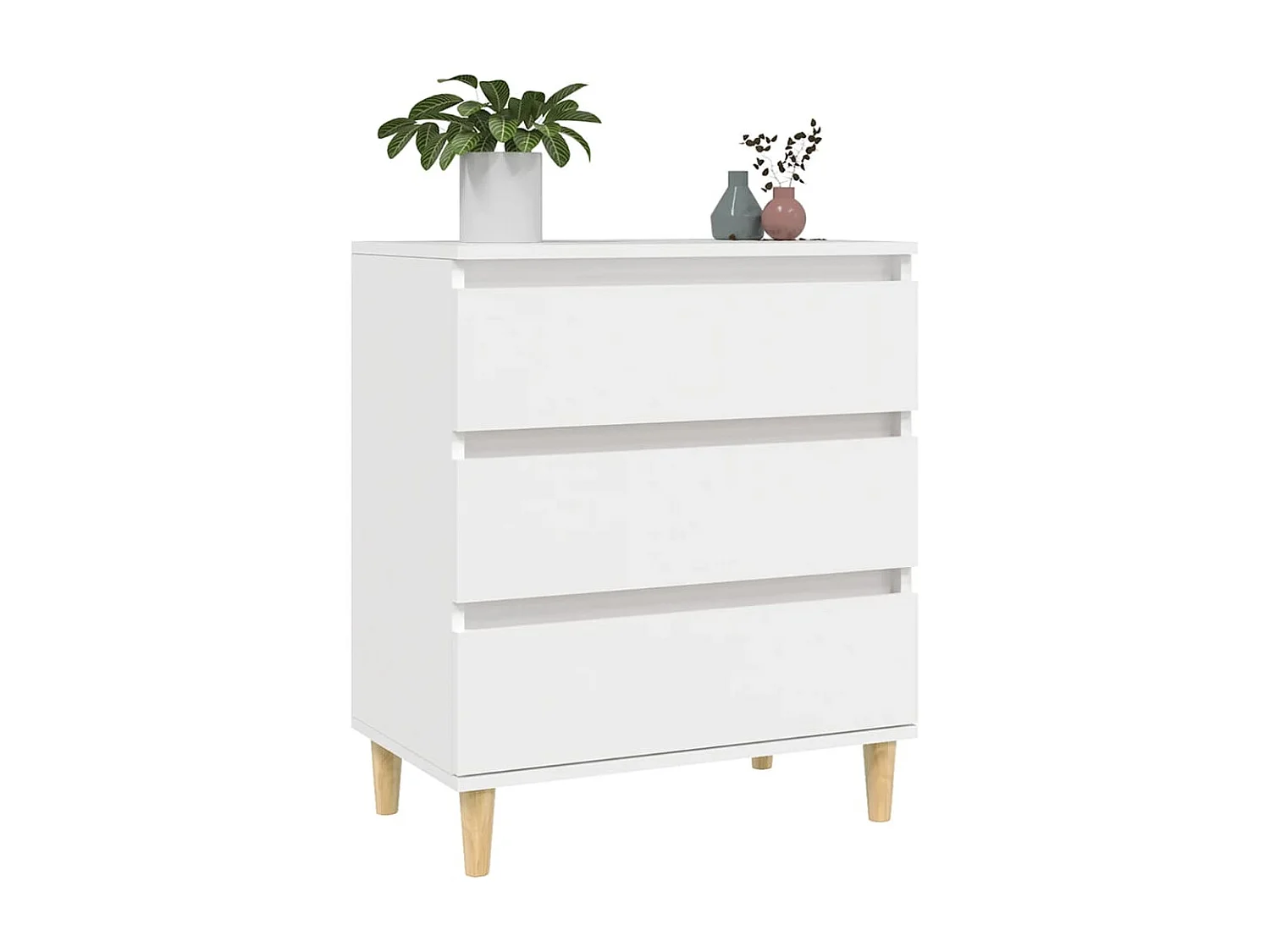 Dressoir 60x35x70 cm bewerkt hout wit NL972052