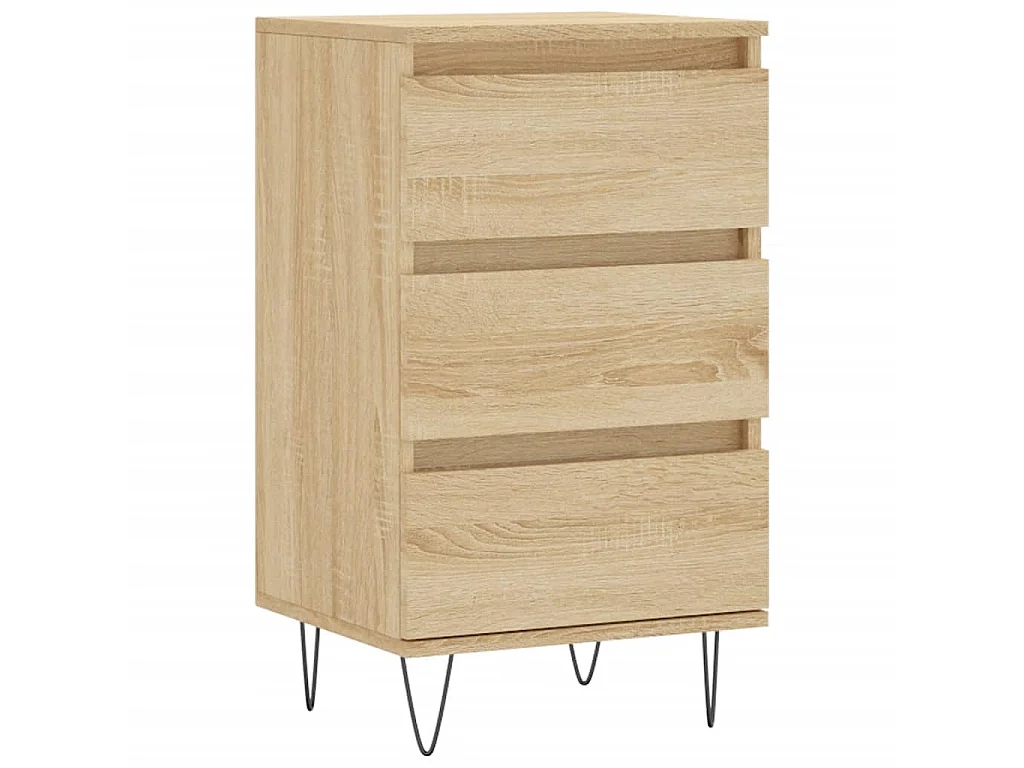 Dressoir 40x35x70 cm bewerkt hout sonoma eikenkleurig NL19621