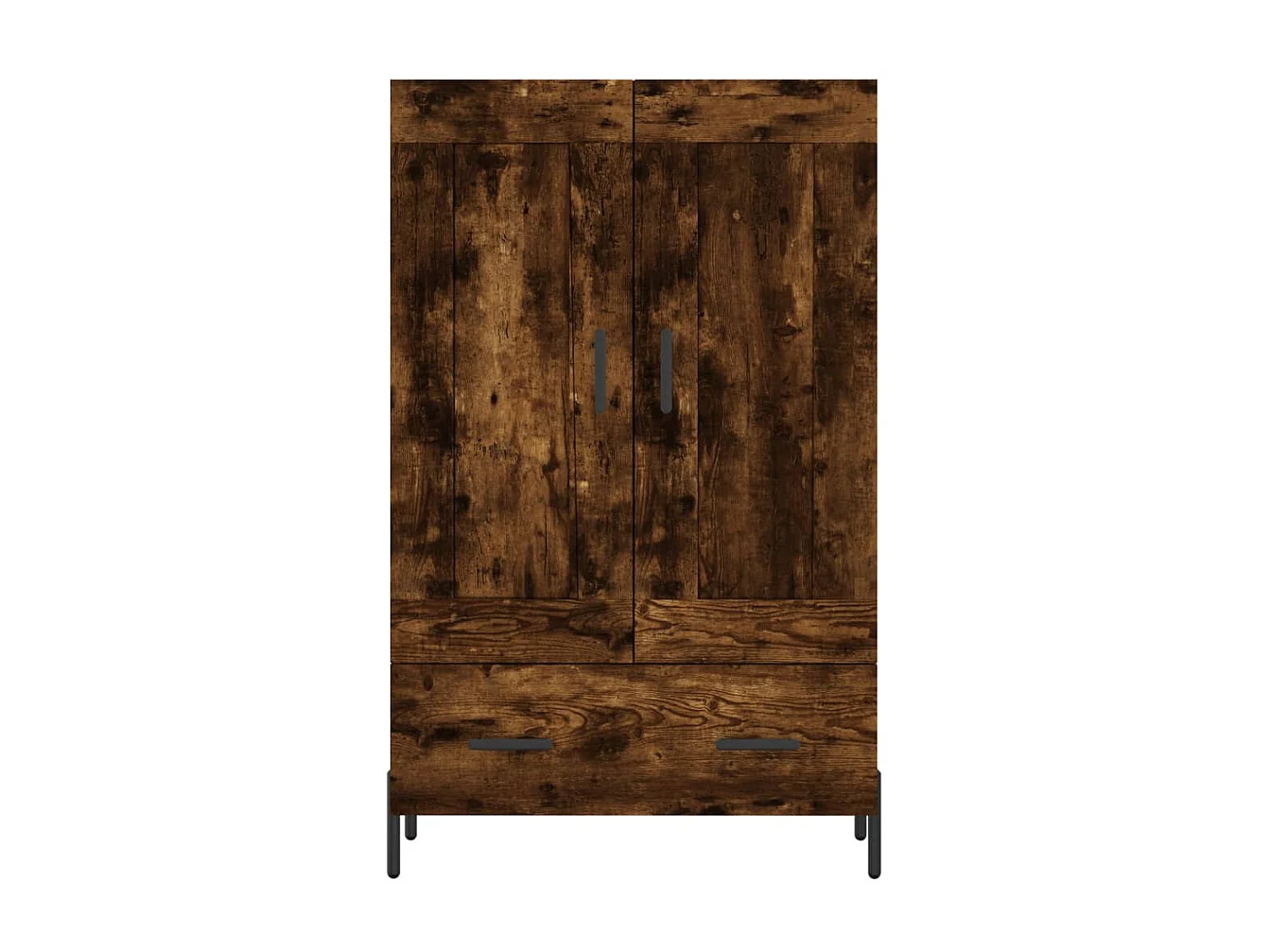 Buffet haut chêne fumé 69,5x31x115 cm bois d'ingénierie QWE24597