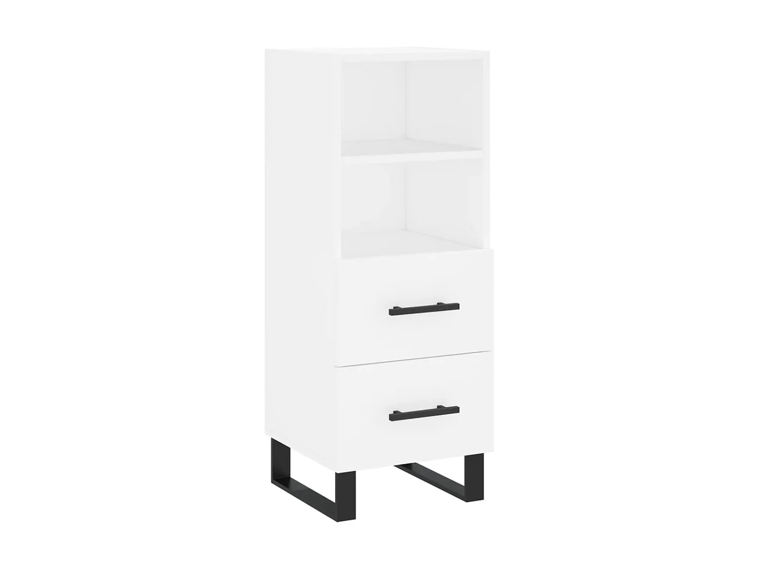 Highboard,Kommode Weiß 34,5x34x180 cm Holzwerkstoff -gkd395186