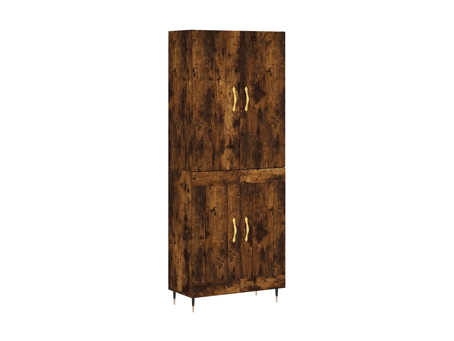 Buffet haut Chêne fumé 69,5x34x180 cm Bois d'ingénierie QWE92747