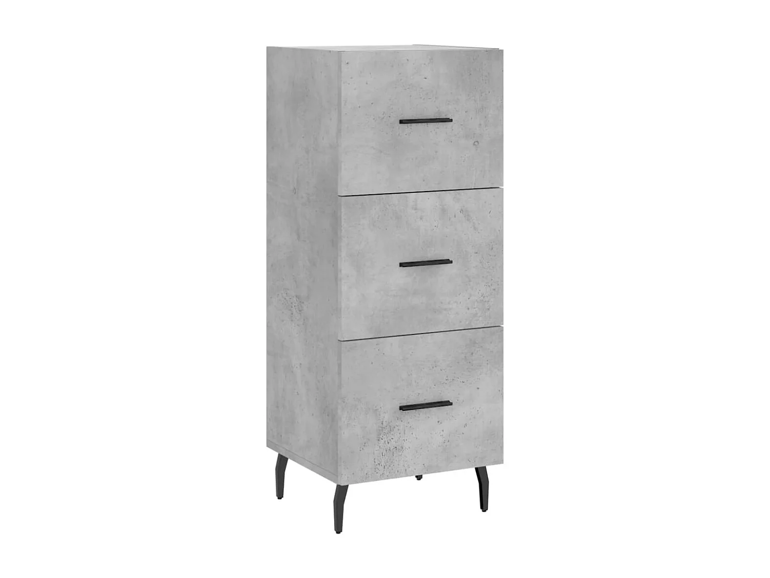 Aparador de madera contrachapada gris hormigón 34,5x34x180 cm ES73051