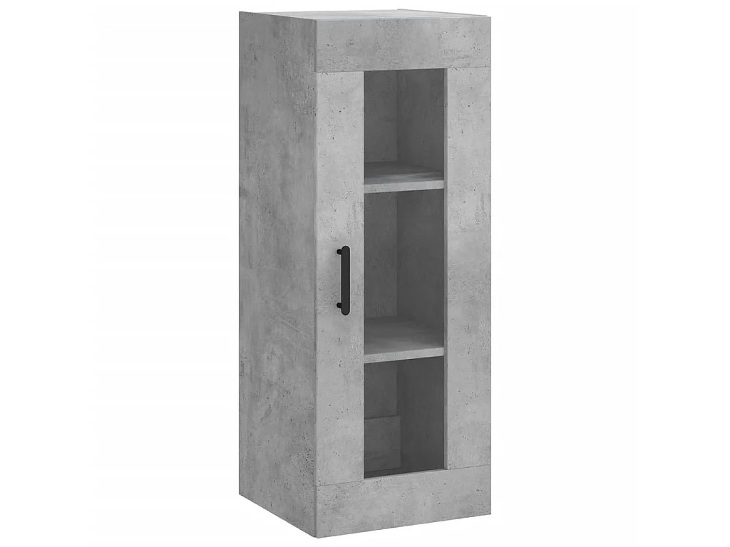 Buffet haut Gris béton 34,5x34x180 cm Bois d'ingénierie QWE19355