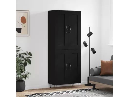 Kauf Unique Highboard,Kommode Schwarz 69,5x34x180 cm Holzwerkstoff -gkd133607