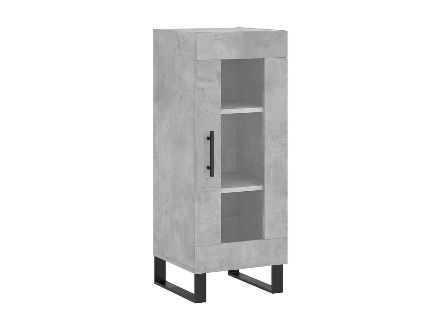 Buffet haut Gris béton 34,5x34x180 cm Bois d'ingénierie QWE85232