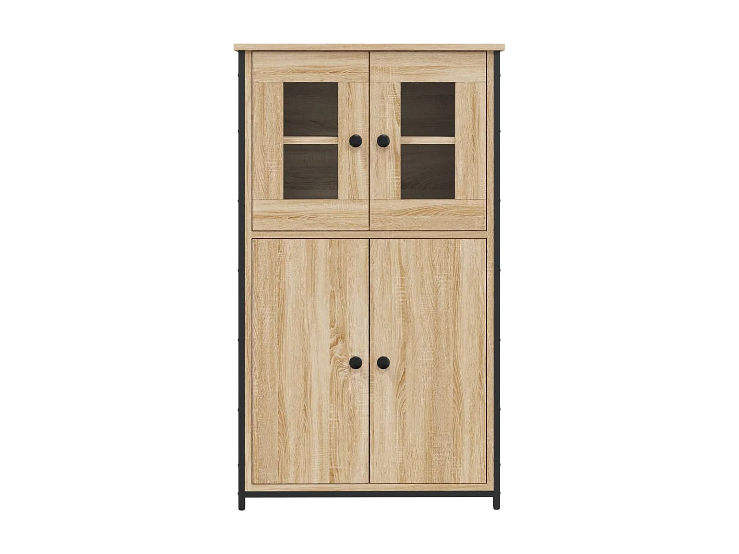 Buffet haut chêne sonoma 62x32x106,5 cm bois d'ingénierie QWE40287