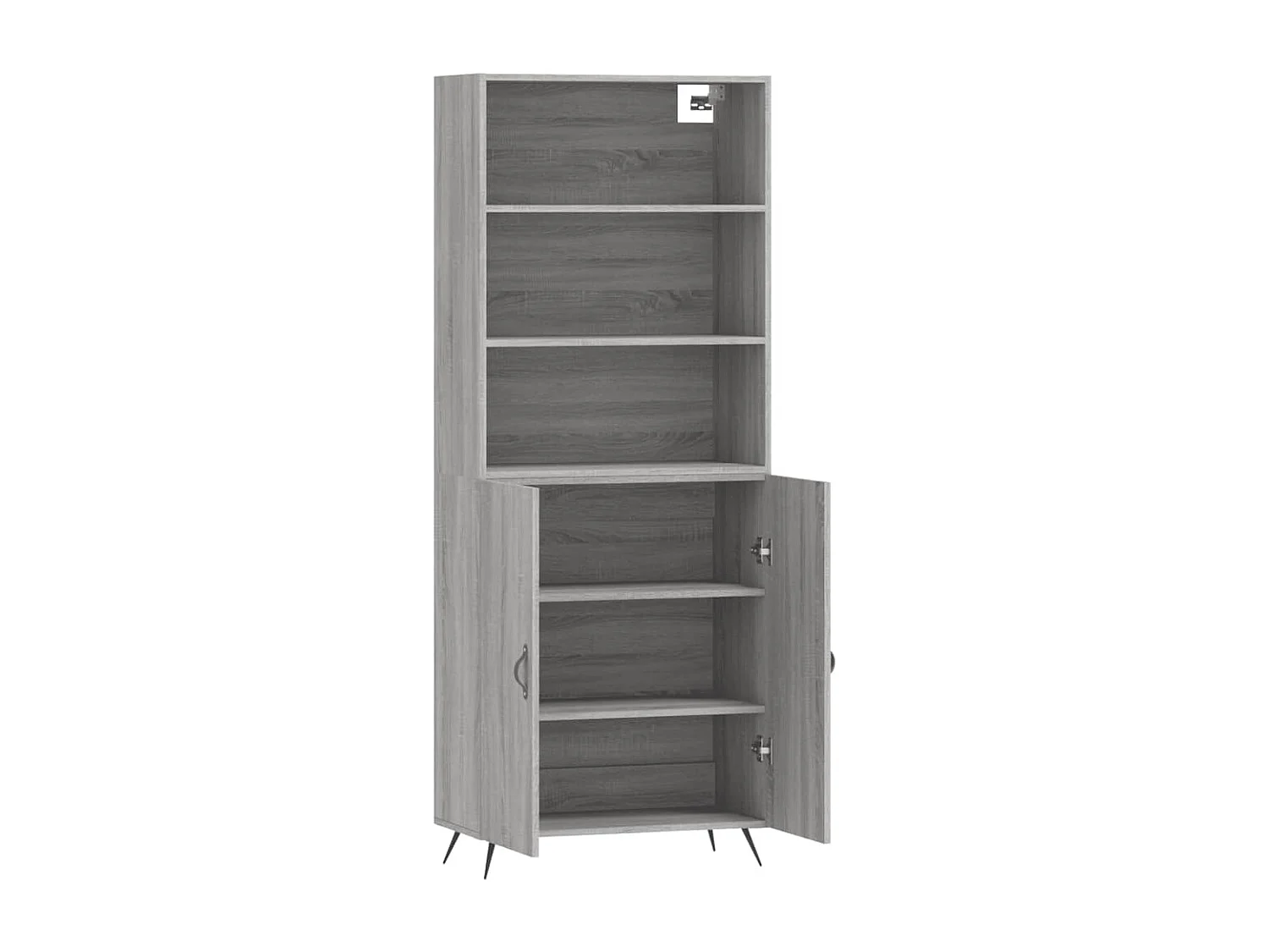 Highboard,Kommode Grau Sonoma 69,5x34x180 cm Holzwerkstoff -gkd205073