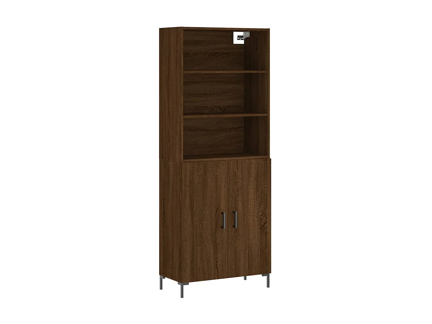 Highboard,Kommode Braun Eichen-Optik 69,5x34x180 cm Holzwerkstoff -gkd768328