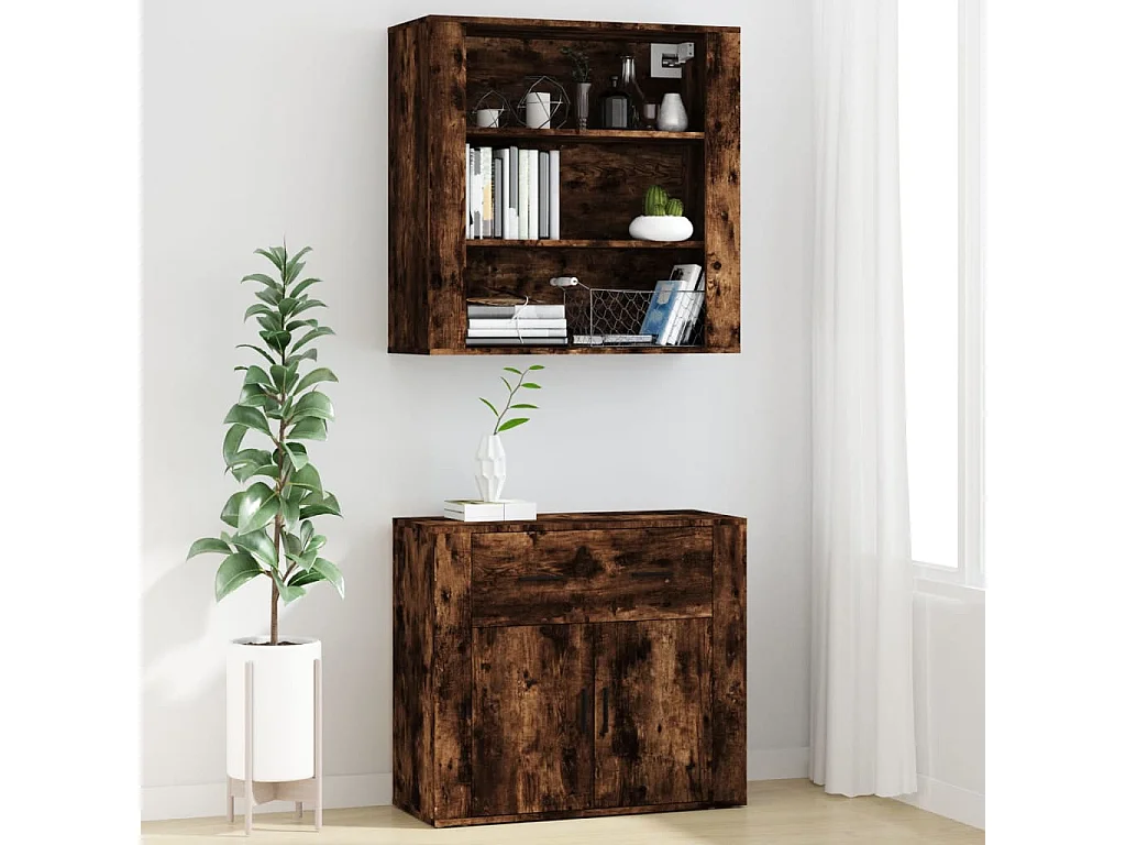 Buffet haut Chêne fumé Bois d'ingénierie EGER23673