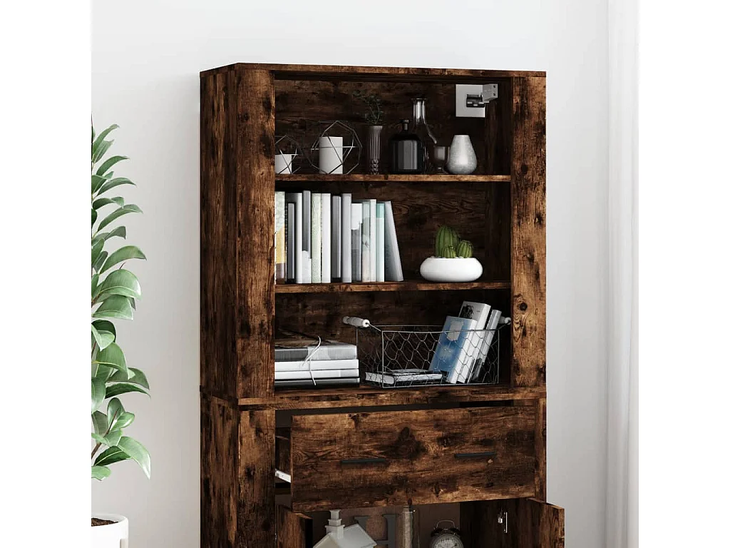 Buffet haut Chêne fumé Bois d'ingénierie EGER23673