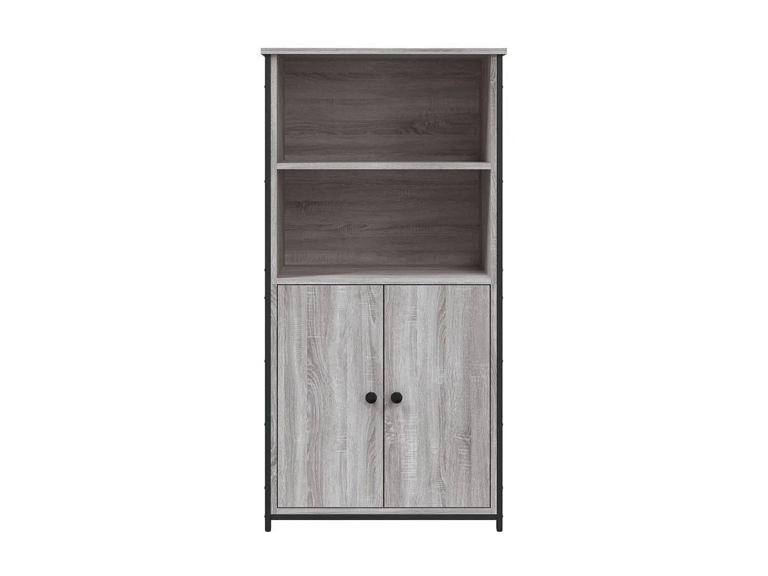 Buffet haut sonoma gris 62x36x121,5 cm bois d'ingénierie QWE34283