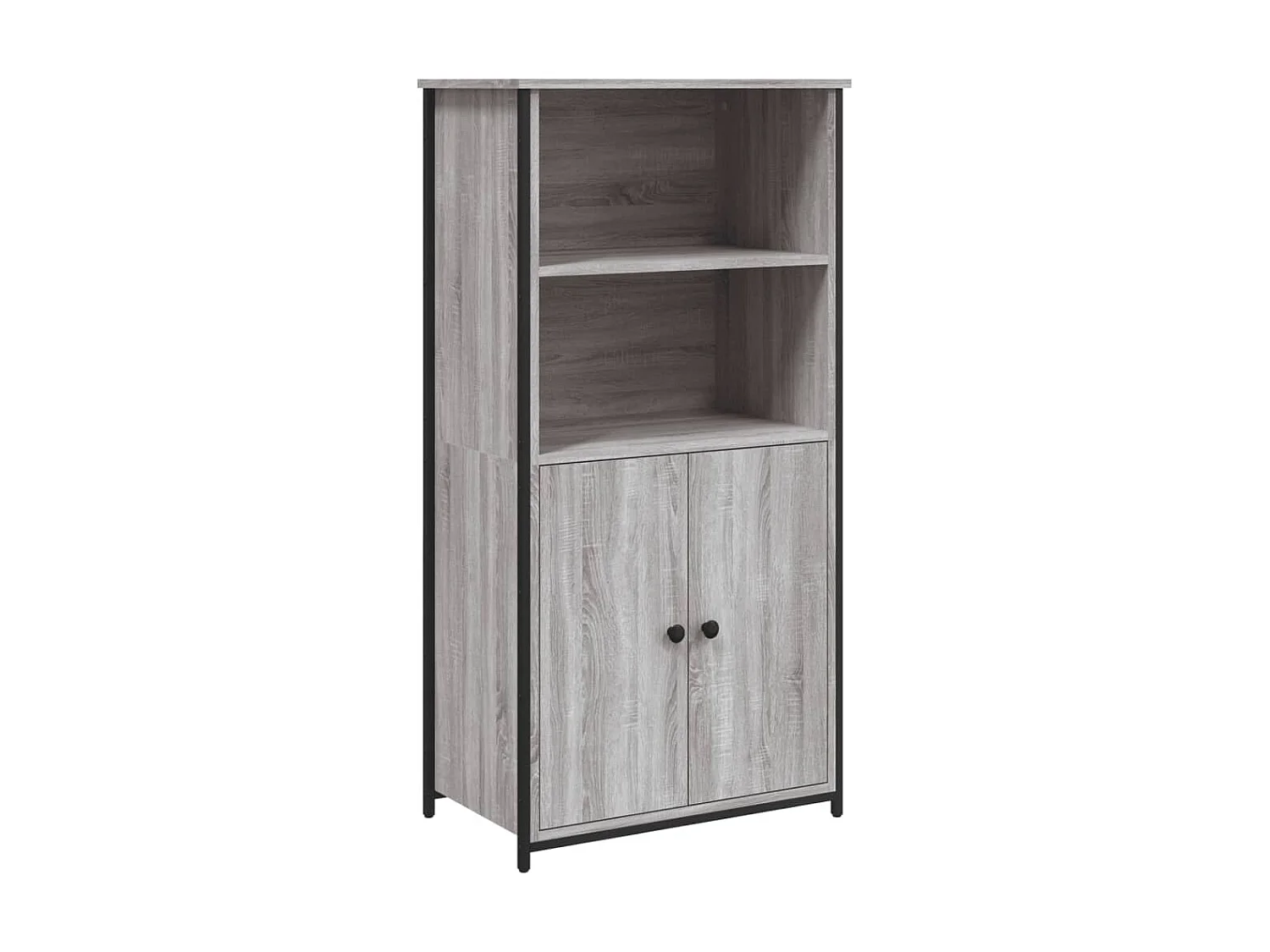 Buffet haut sonoma gris 62x36x121,5 cm bois d'ingénierie QWE34283
