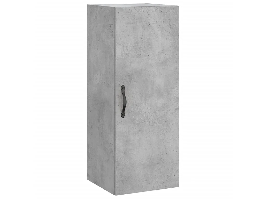 Buffet haut Gris béton 34,5x34x180 cm Bois d'ingénierie QWE77853