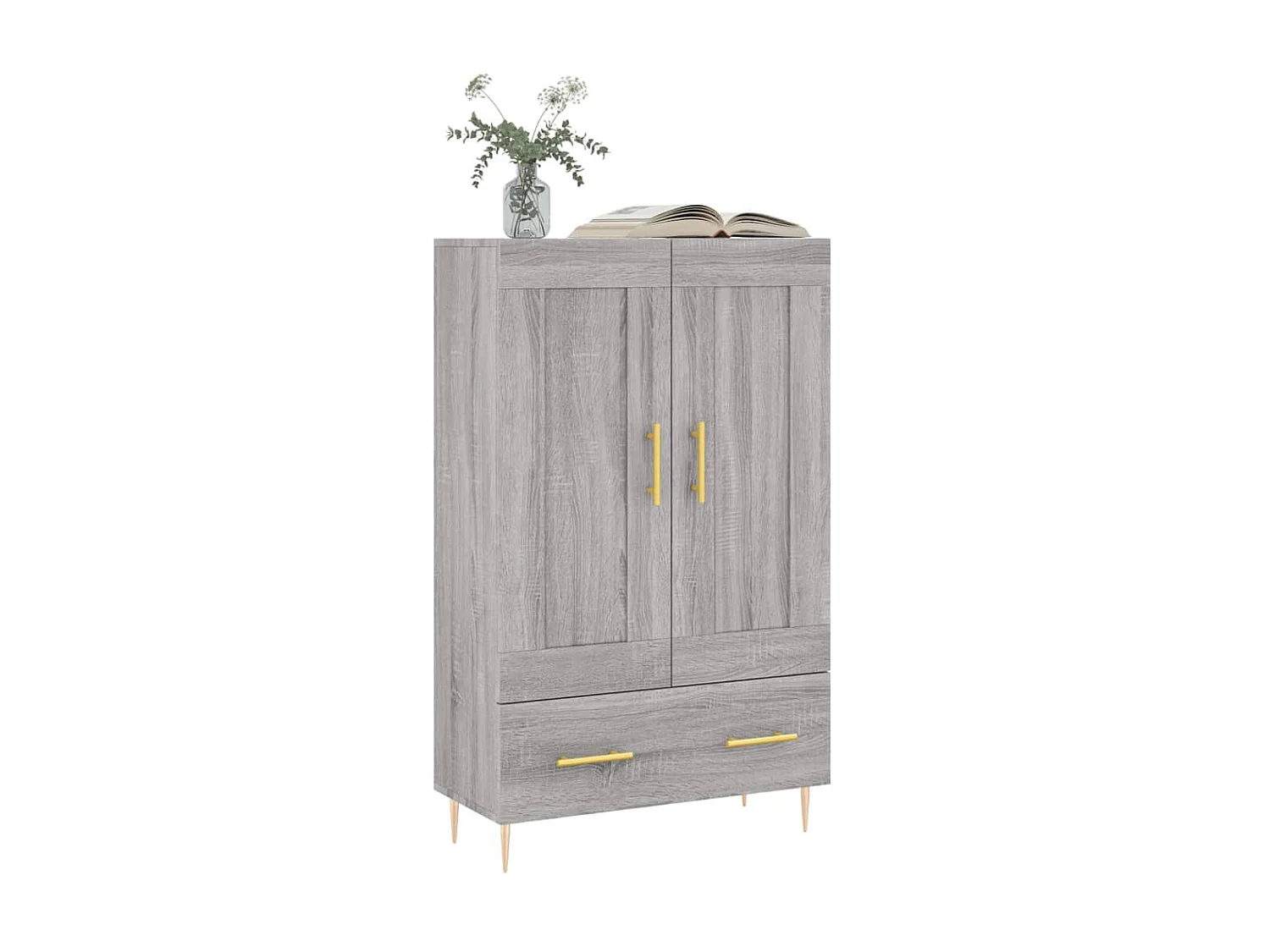 Highboard,Kommode Grau Sonoma 69,5x31x115 cm Holzwerkstoff -gkd482688