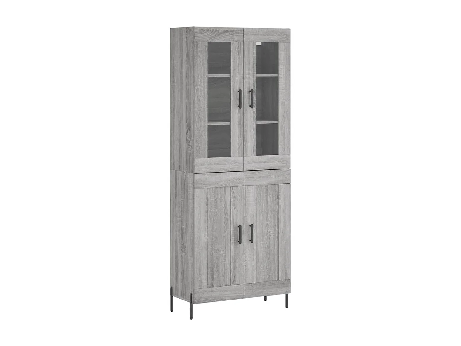 Buffet haut Sonoma gris 69,5x34x180 cm Bois d'ingénierie QWE89368
