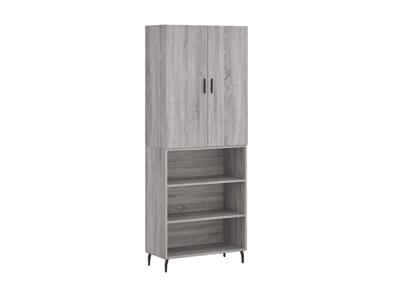Highboard,Kommode Grau Sonoma 69,5x34x180 cm Holzwerkstoff -gkd819318
