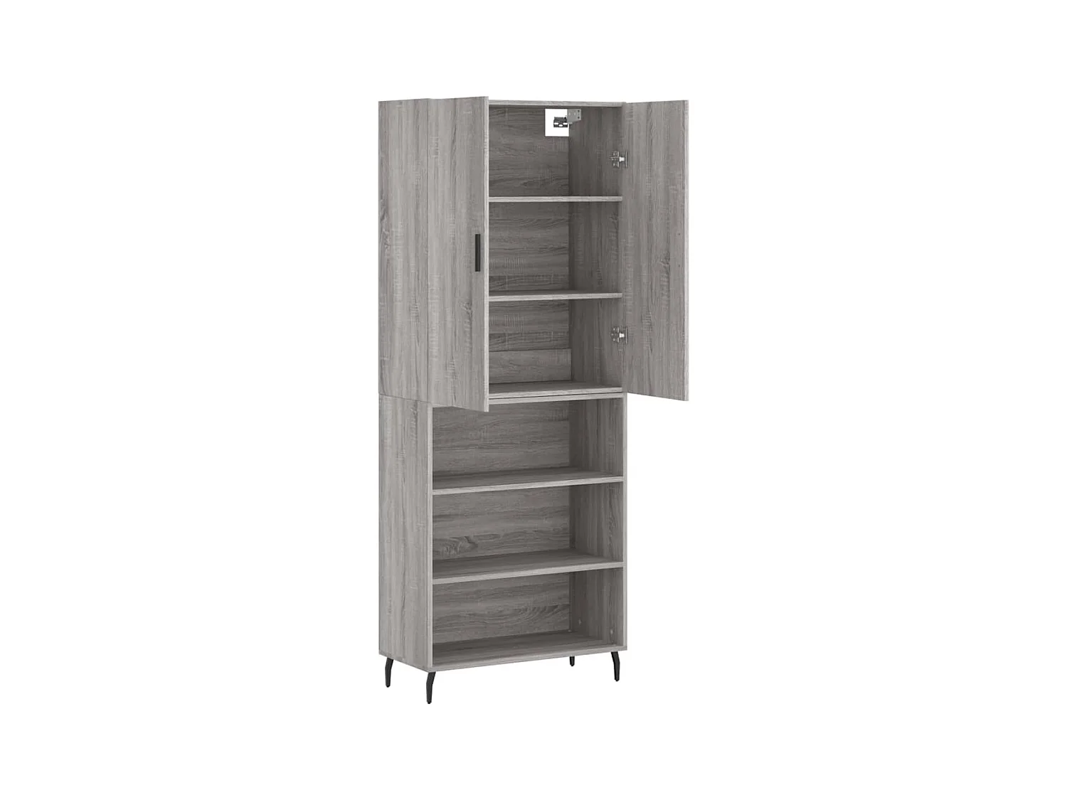 Highboard,Kommode Grau Sonoma 69,5x34x180 cm Holzwerkstoff -gkd819318