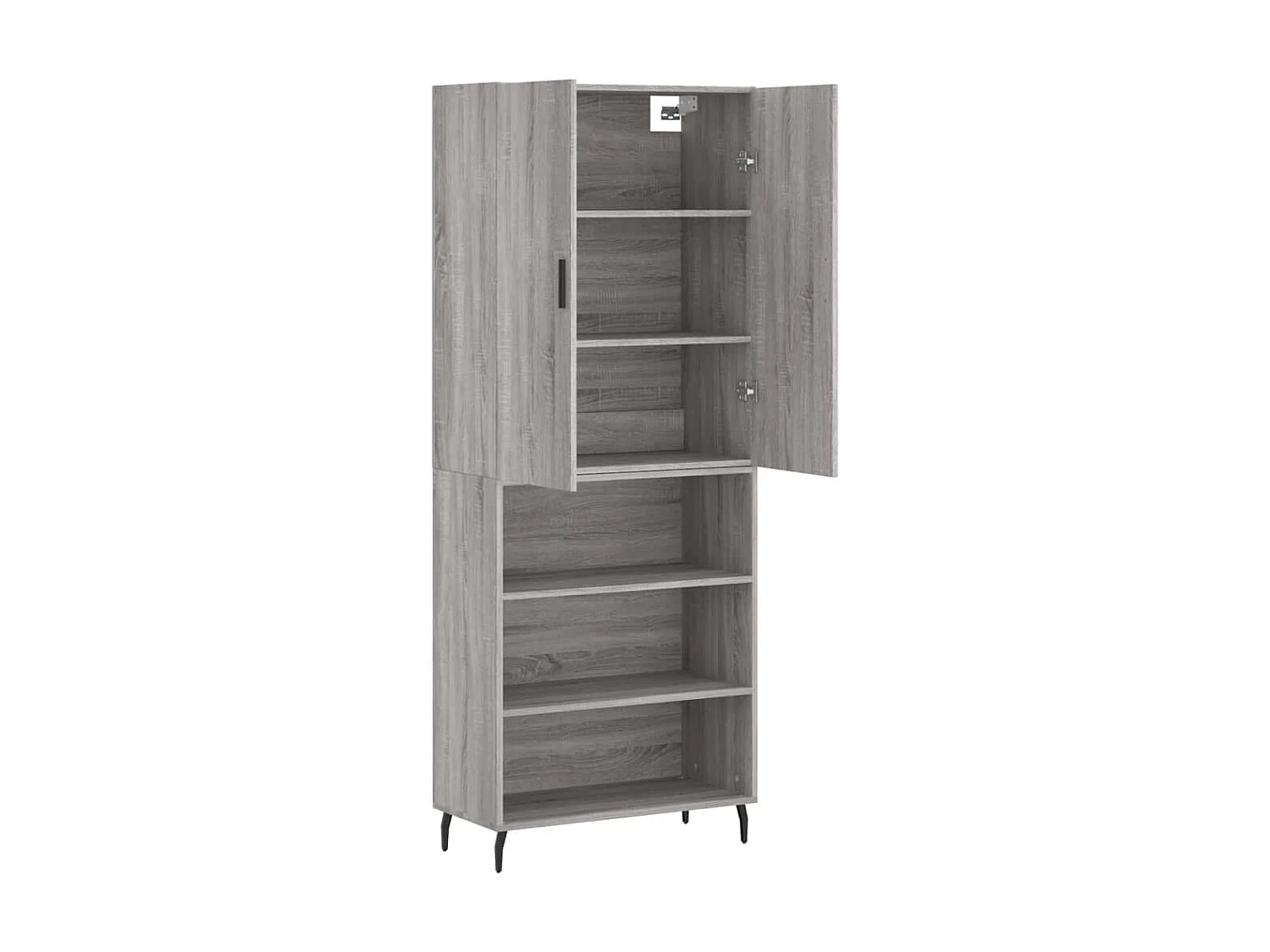 Buffet haut Sonoma gris 69,5x34x180 cm Bois d'ingénierie QWE74097