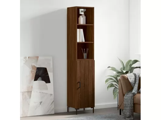 Kauf Unique Highboard,Kommode Braun Eichen-Optik 34,5x34x180 cm Holzwerkstoff -gkd706312