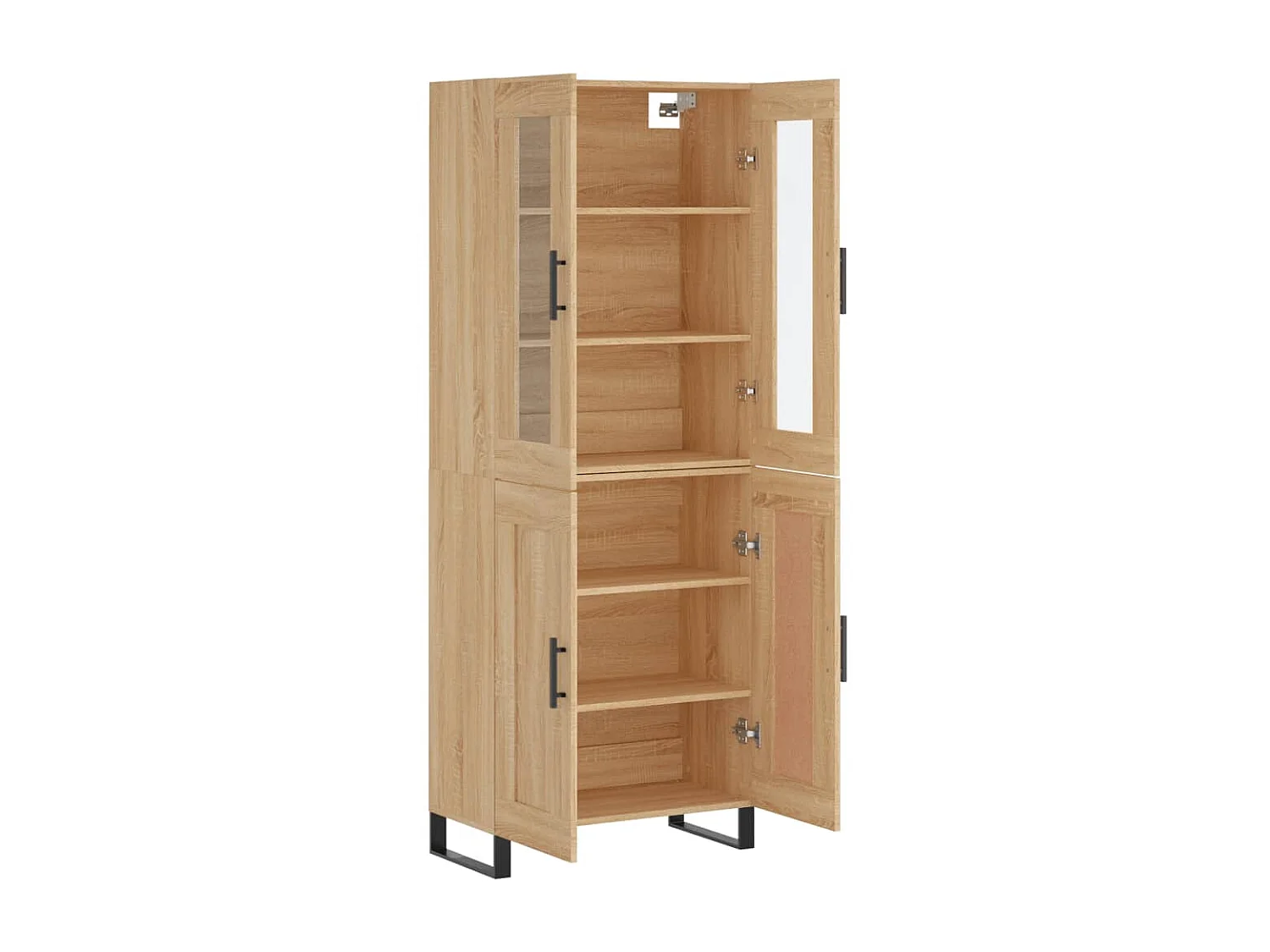 Buffet haut Chêne sonoma 69,5x34x180 cm Bois d'ingénierie QWE53393