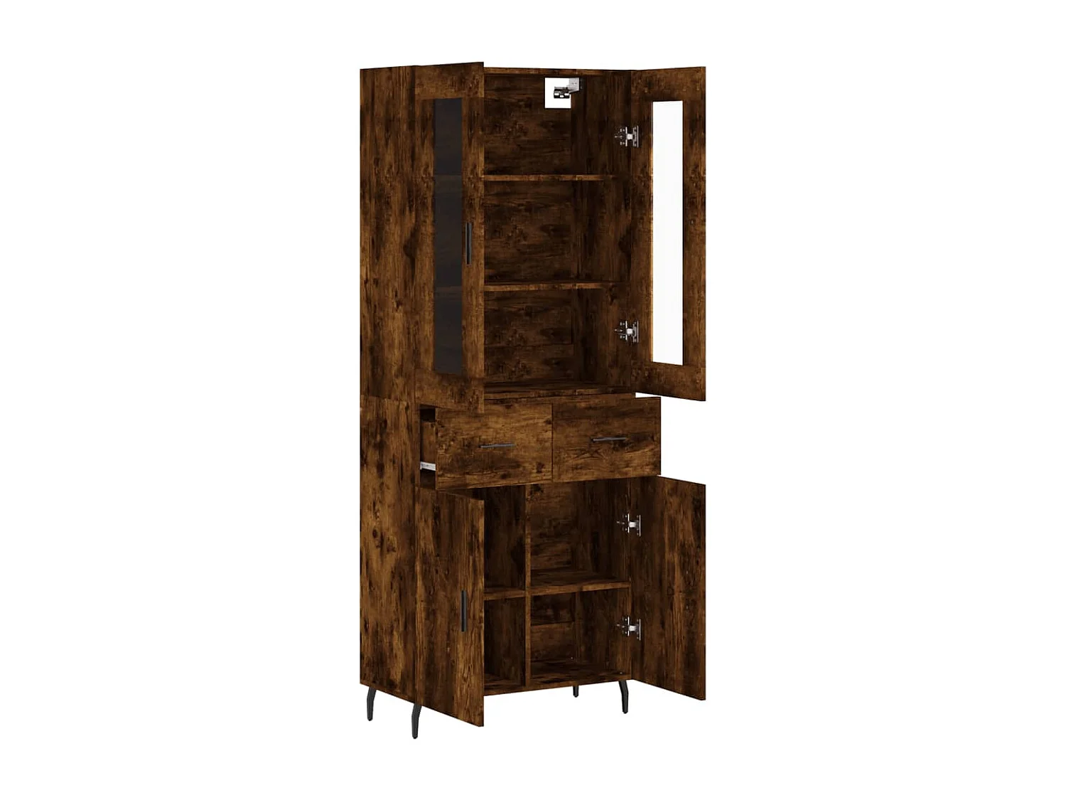 Aparador alto 69,5x34x180 cm madeira processada carvalho fumado PT884079