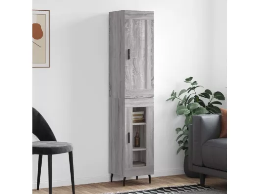 Kauf Unique Highboard,Kommode Grau Sonoma 34,5x34x180 cm Holzwerkstoff -gkd777716