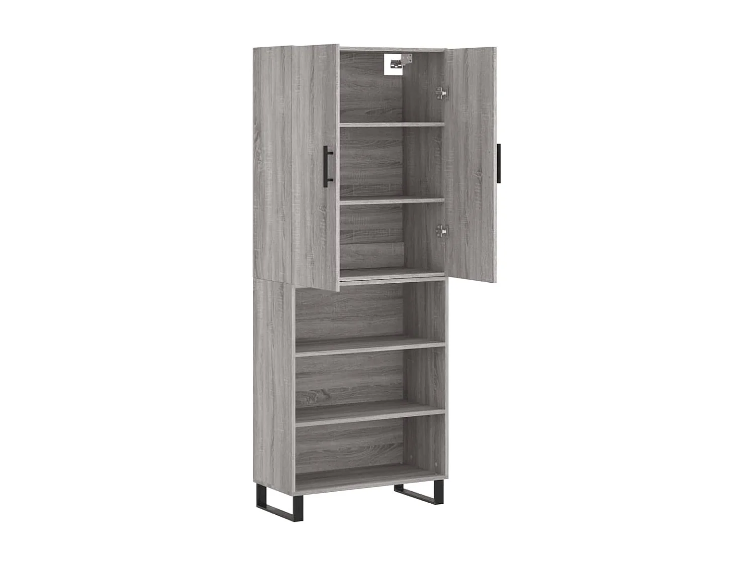 Aparador alto 69,5x34x180 cm derivados de madeira sonoma cinza PT106148