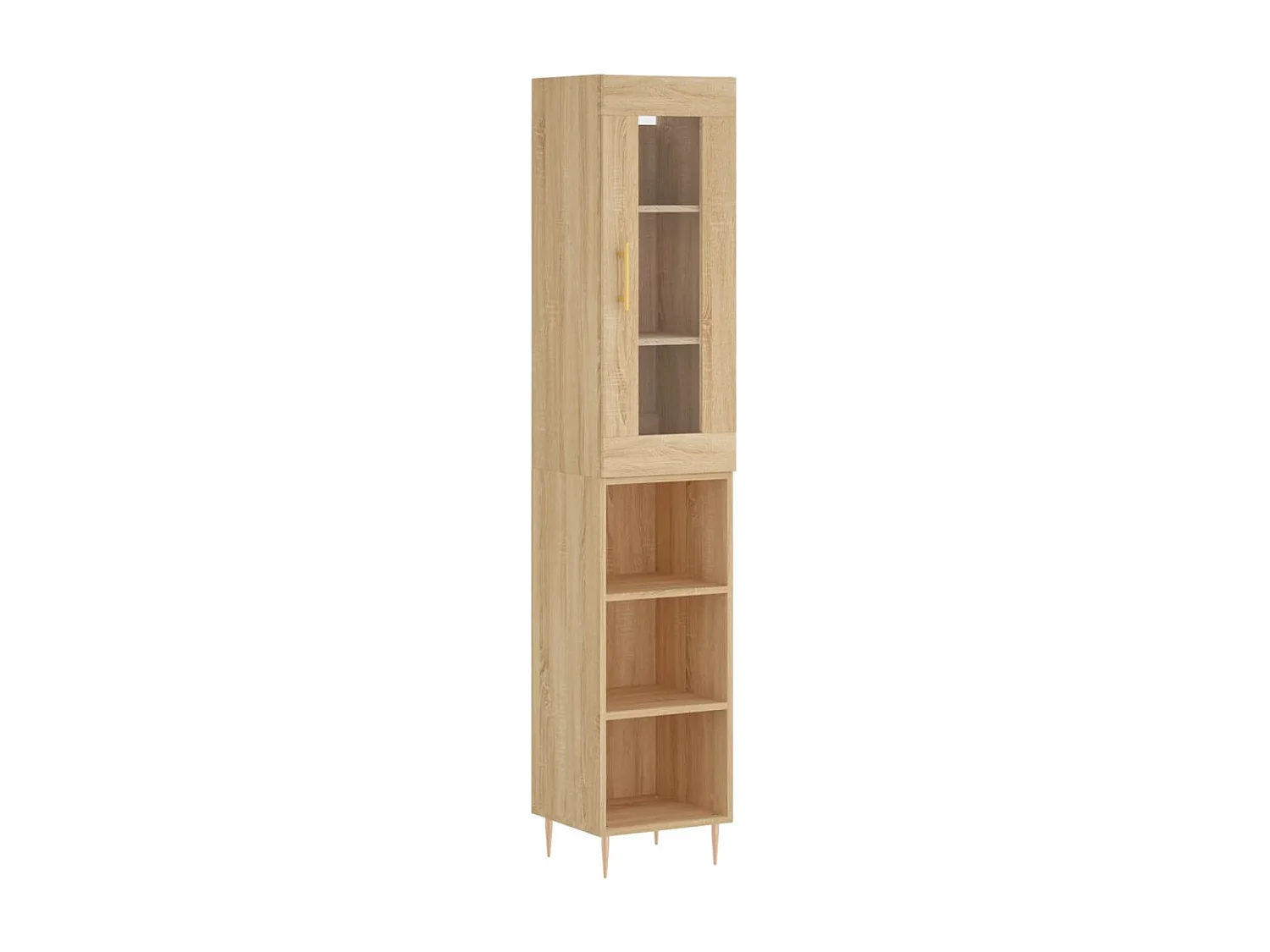 Aparador de madera contrachapada roble Sonoma 34,5x34x180 cm ES31828