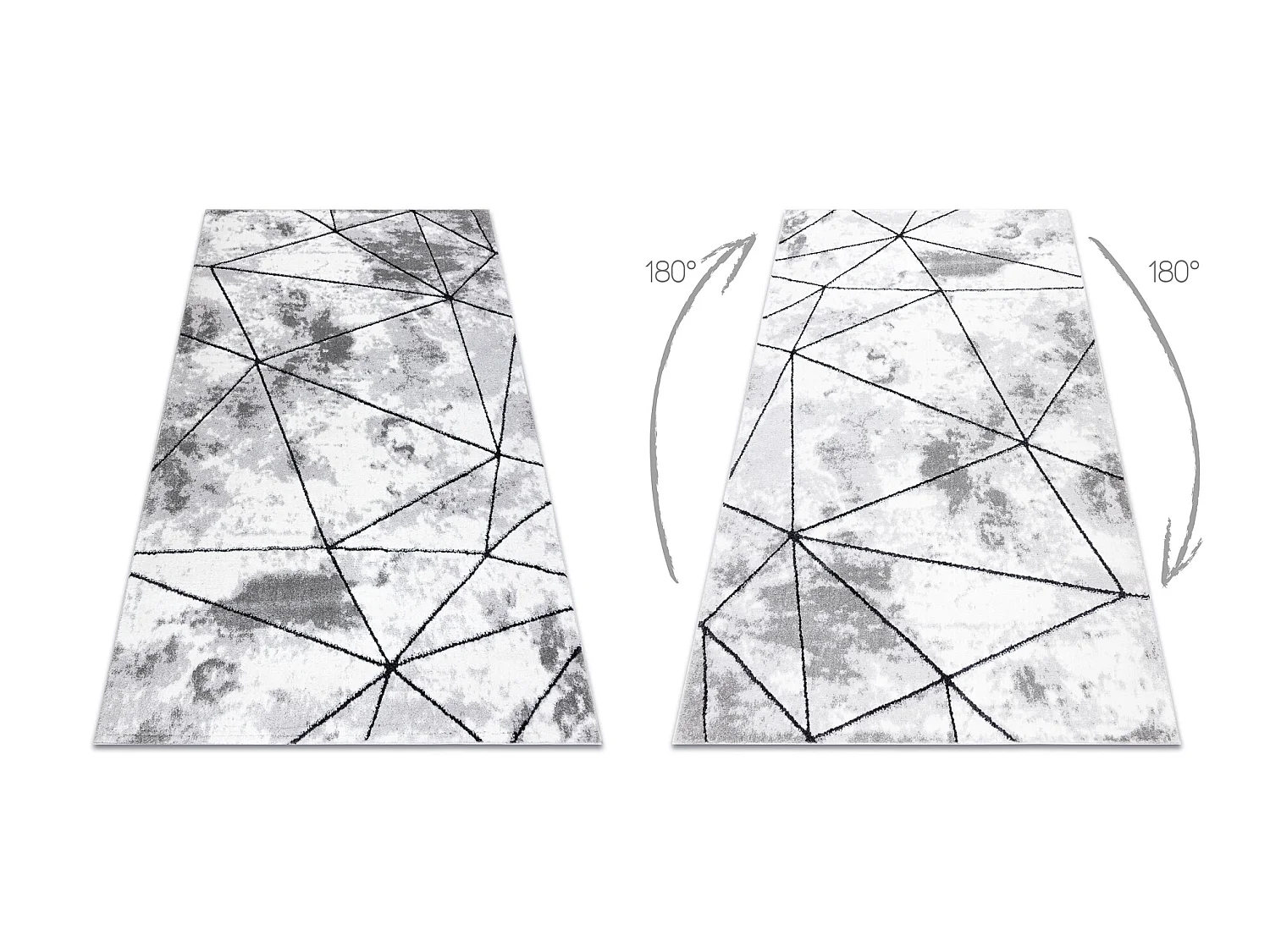 Tapis moderne COZY Polygons, géométrique, triangles - Structural deu 140x190 cm