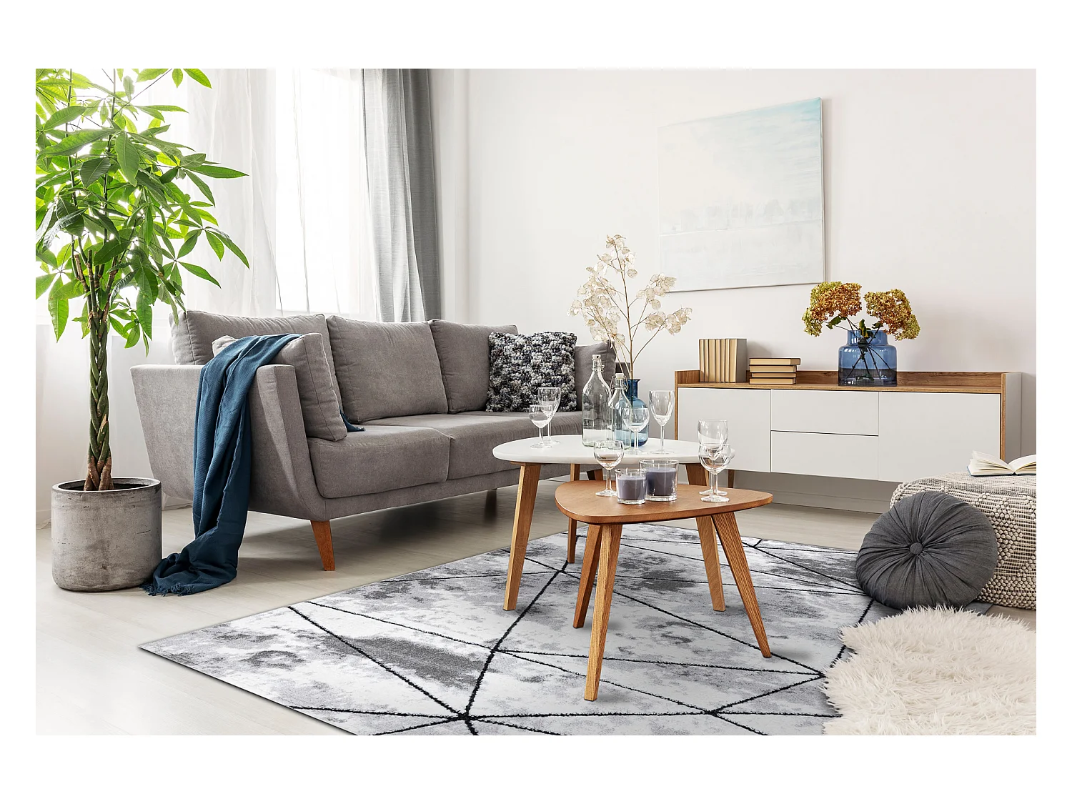 Tapis moderne COZY Polygons, géométrique, triangles - Structural deu 140x190 cm