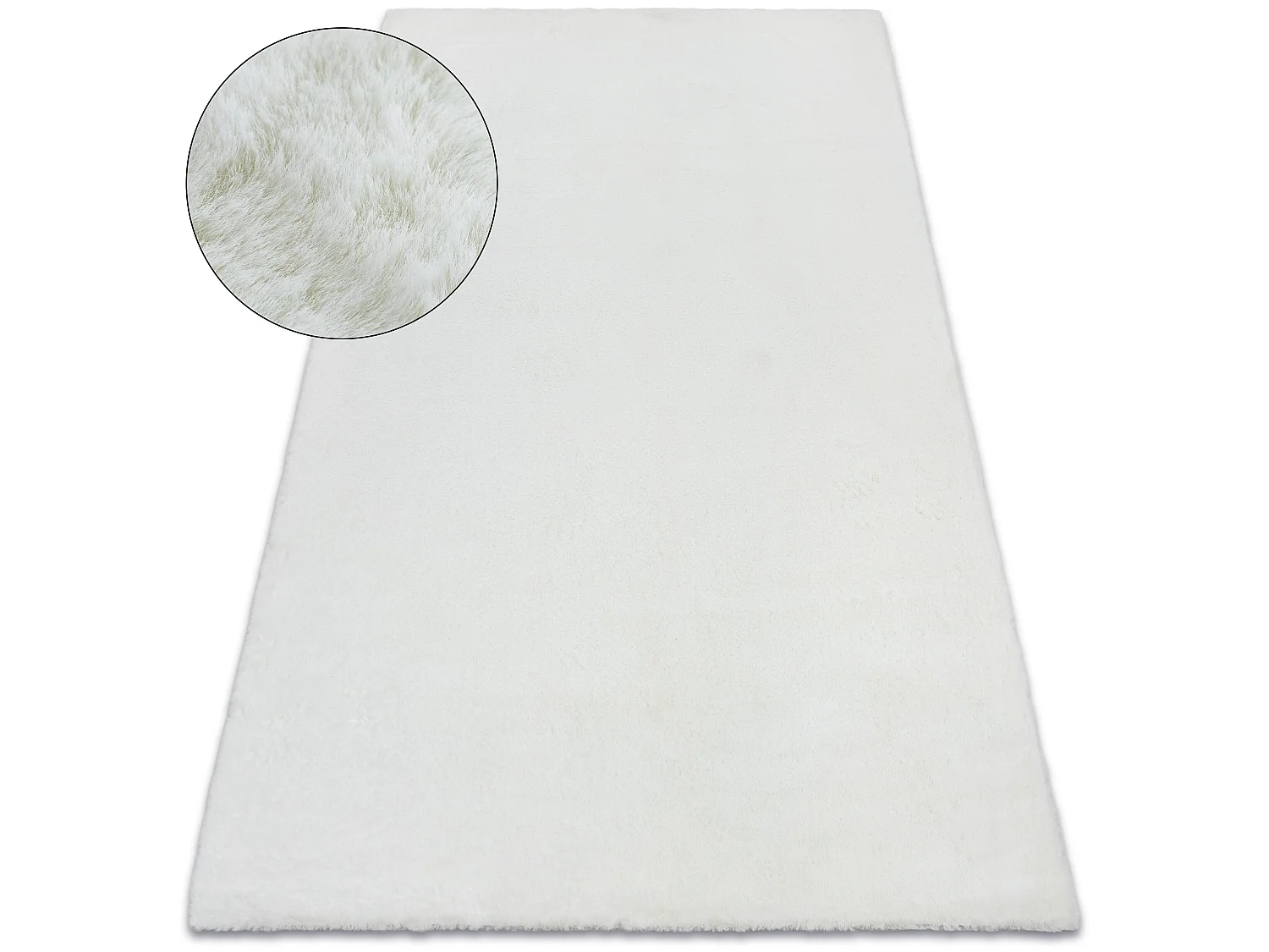 Tapijt BUNNY wit IMITATIE konijnenvacht 120x170 cm