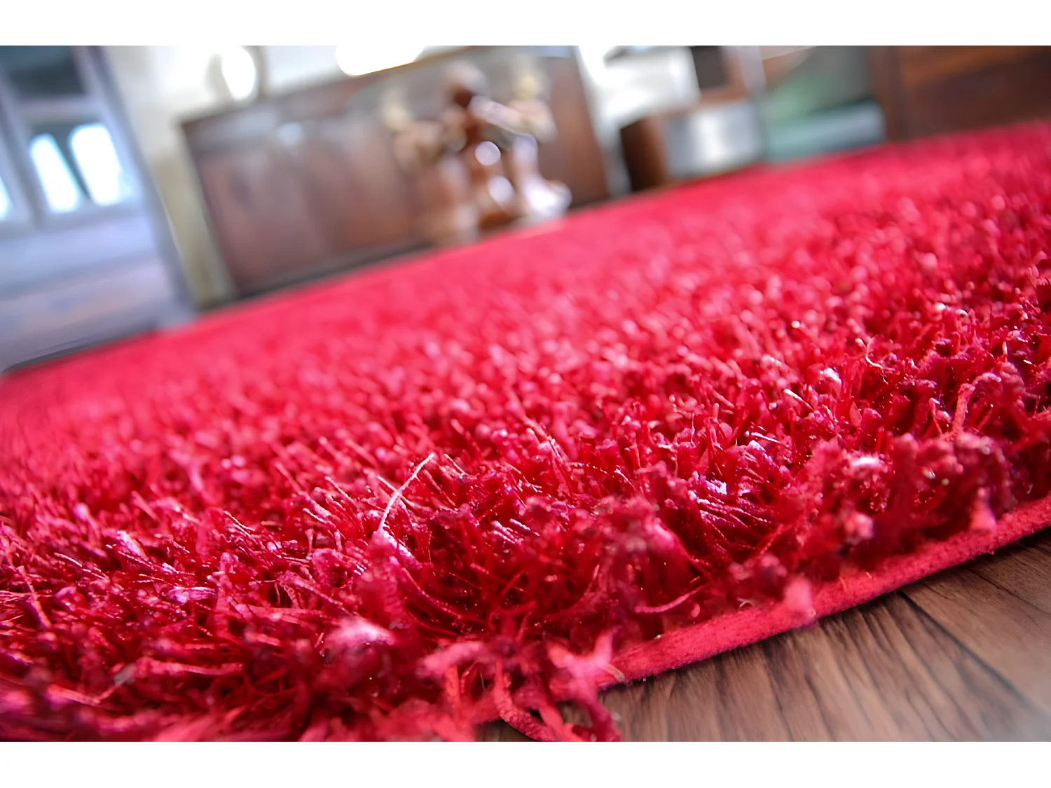 TAPIS SHAGGY LILOU rouge 160x230 cm