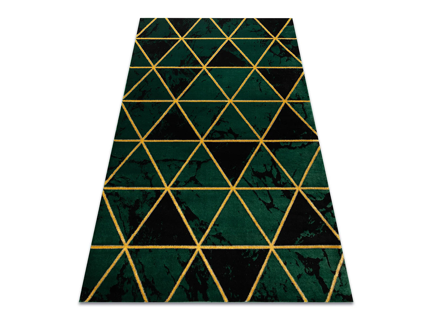 Tapis EMERALD exclusif 1020 glamour, élégant marbre, triangles boute 120x170 cm