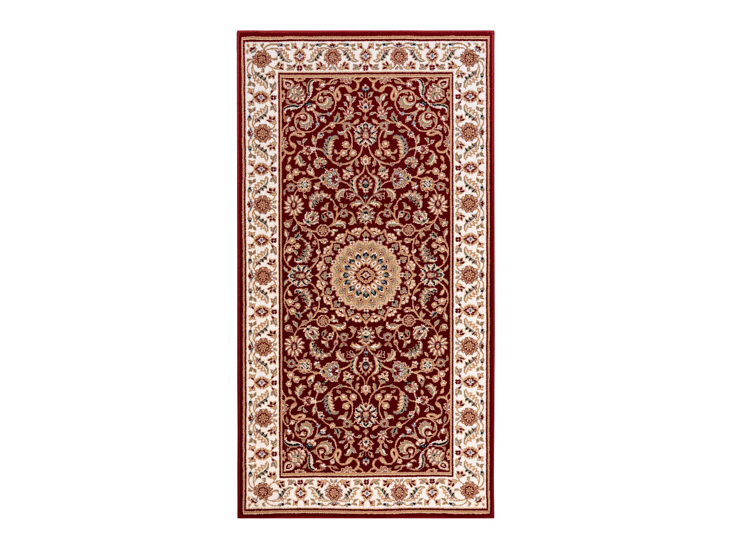Tapis NAIN Rosette, cadre 7176/51066 bordeaux 80x150 cm