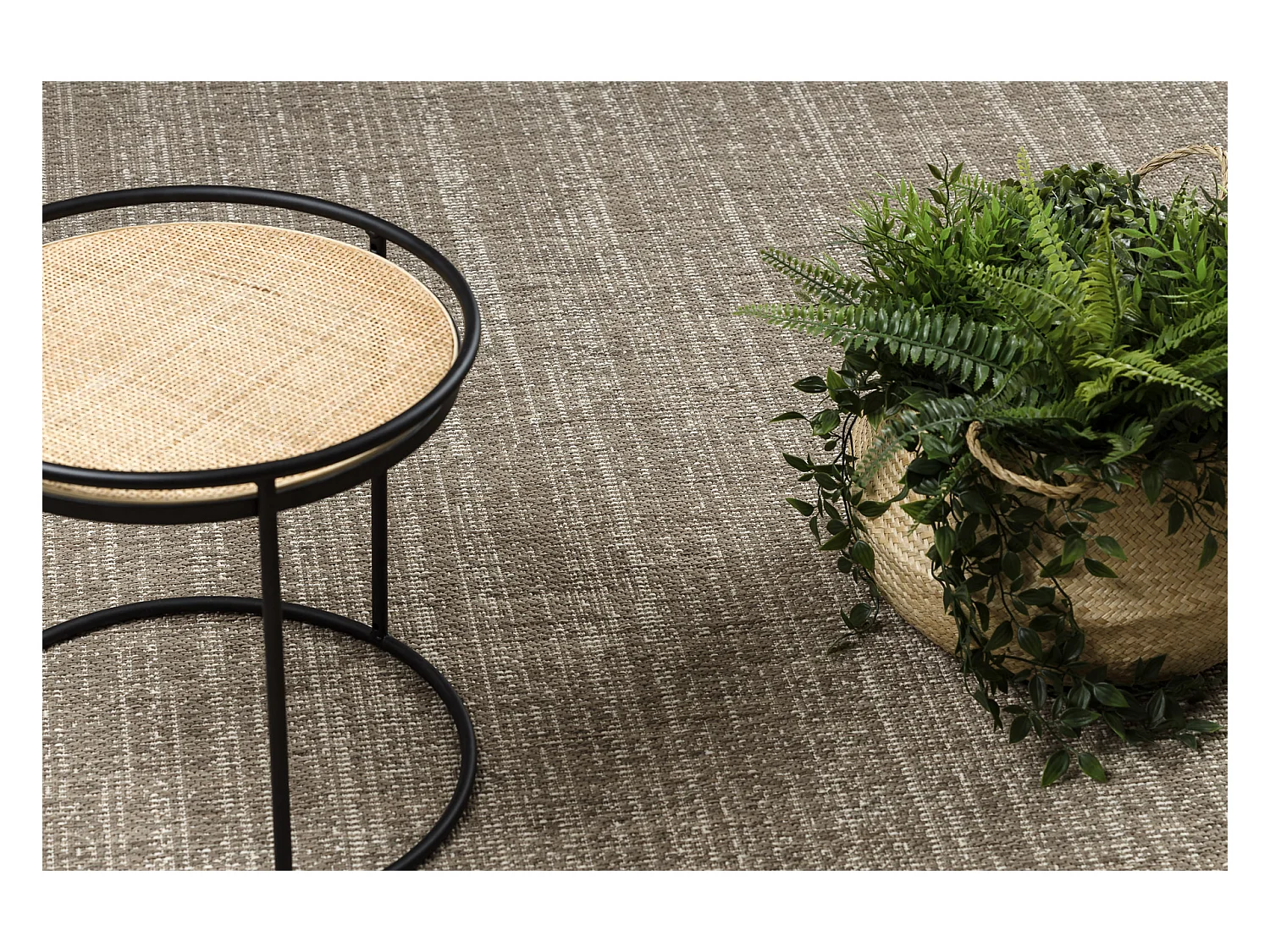 TAPIS EN CORDE SIZAL FLOORLUX 20389 gris foncé / champagne MÉLANGE 160x230 cm